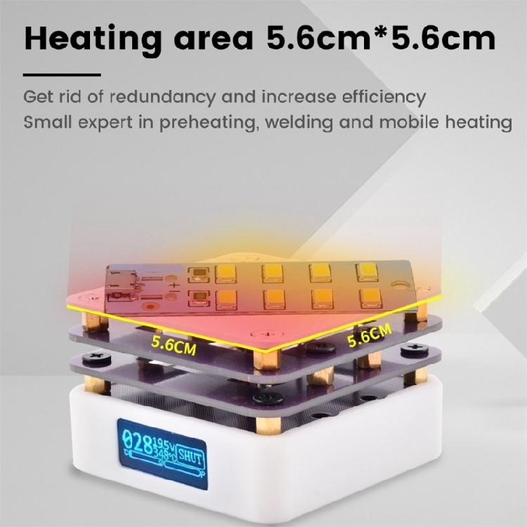 65W Mini Hot Plate Digital Soldering Preheating Rework Station PCB Board Soldering Plate Heating Table Repair Tool