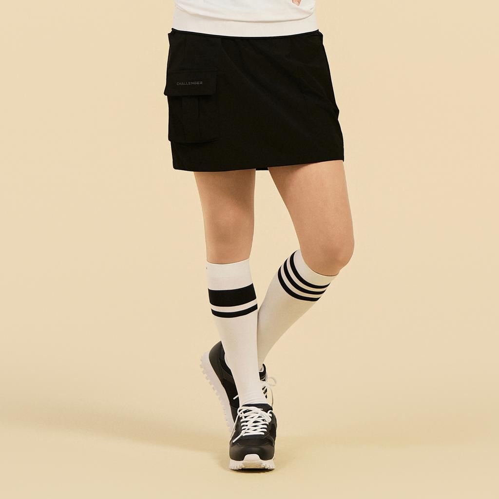 CHALLENGER Women'S Nylon Spandex H-Line Cargo Culottes Black
