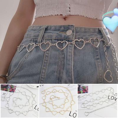 Chaîne de Taille Classique Mode Femme Cœur d'Amour Creux Ceinture Hip Hop