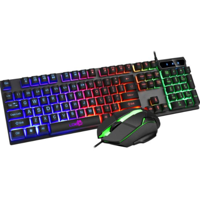 Redikai 832 USB Keyboard and Mouse Set - Luminous Gaming Kit with Colorful Backlight