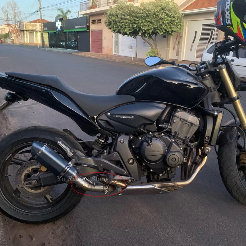 Slip On For Honda CBF600N CB600 CB600F Variation Hornet 600 Motorcycle Exhaust Escape Mid Link Pipe Connecting 51mm Moto Muffler