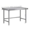 Multifunctional Stainless Steel Table For Home Use, With Adjustable Legs, Available In Multiple Sizes.