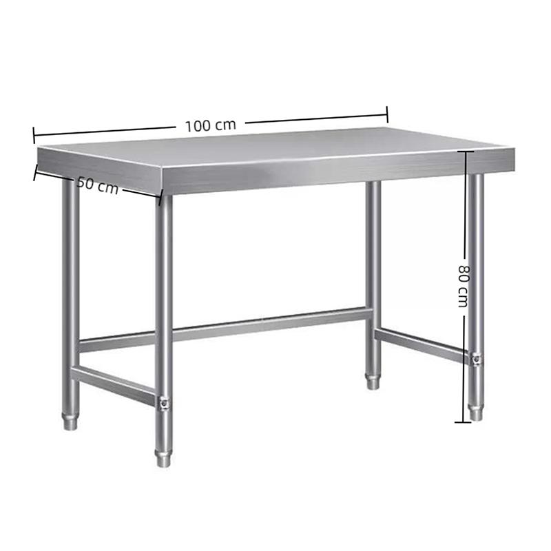 Multifunctional Stainless Steel Table For Home Use, With Adjustable Legs, Available In Multiple Sizes.