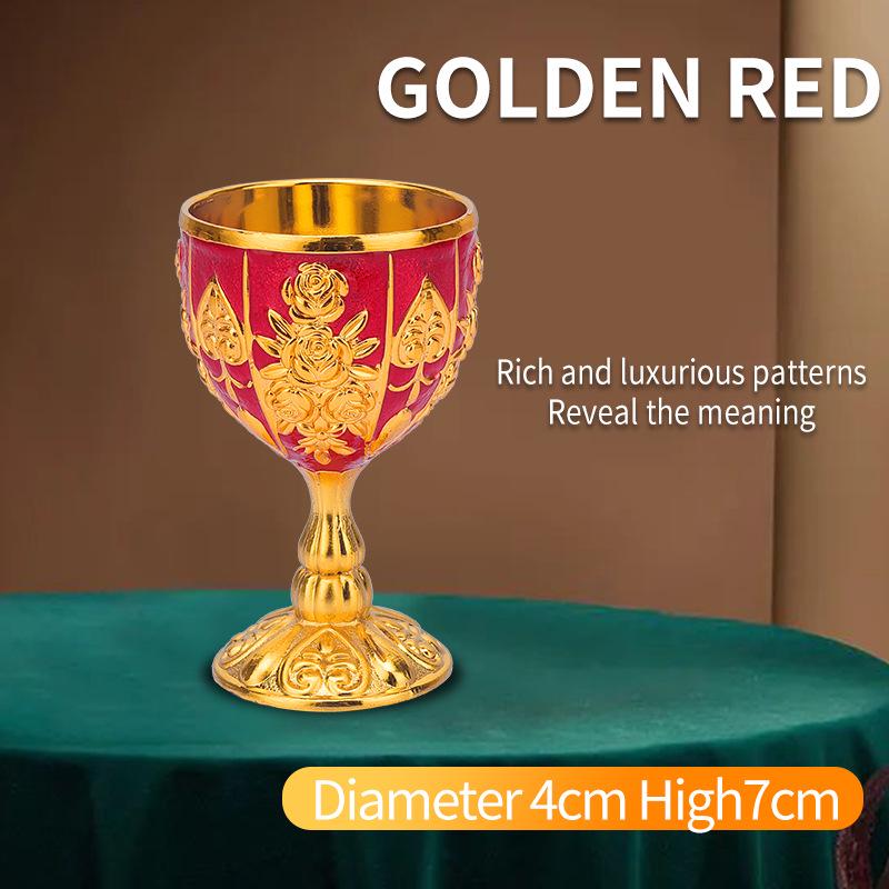 

European-Style Retro Metal Baijiu Shot Glass - 30ml Creative Handcrafted Cup