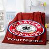 Fc Bayern München 2 Personalized Text Blanket Gift Customizable Blanket Durable Comfort Perfect for Office Bedding Bed Seaside All-Season Use