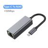 Adattatore convertitore cablato USB 3.0 Type-C Ethernet da 2500 Mbps a RJ45 2.5G USB2.0 Hub di rete LAN per Windows 8.1/10/11 per PC laptop