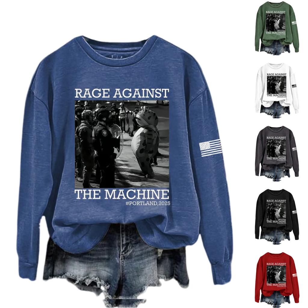 Women's Fashion Daily Versatile Casual Sweatshirts Long Sleeve Round Neck Top Sweatshirts