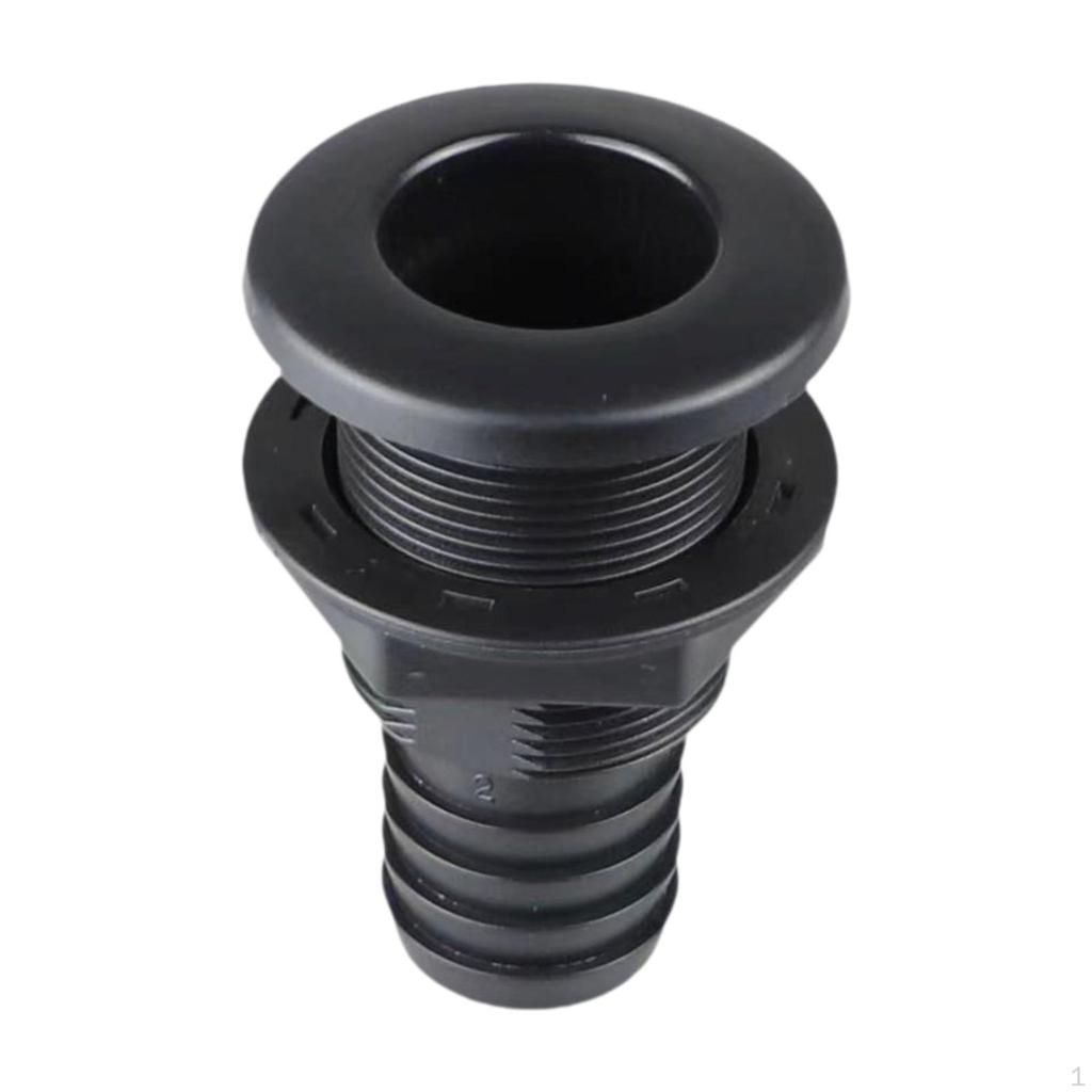 Boats Thru Hull Fitting Deck Drain Outlet Overflow Connector Through for Boat