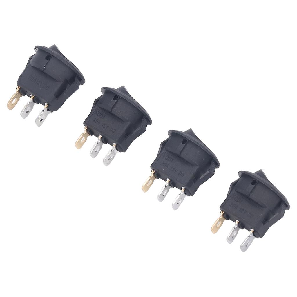 4PCS 12V Round Power Switches 3 Pin 2 Position LED Switch Boat Toggle Rocker Switch 20mm