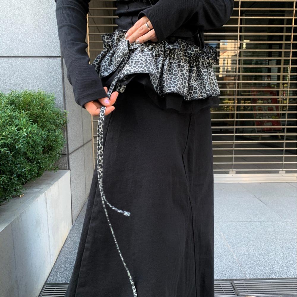 Sweet Ruffled Edge Waistband Shirt Extender Layer Outfits Belt Streetwear