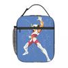 Custom Saintes Seiya Anime Manga Insulated Lunch Bag for Camping Travel Food Resuable Thermal Cooler Bento Box Women Men