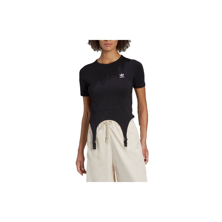 

Adidas Originals Trefoil Sport Casual Slim Fit Short Sleeve T-Shirt Women T-Shirts Black HF2010 30