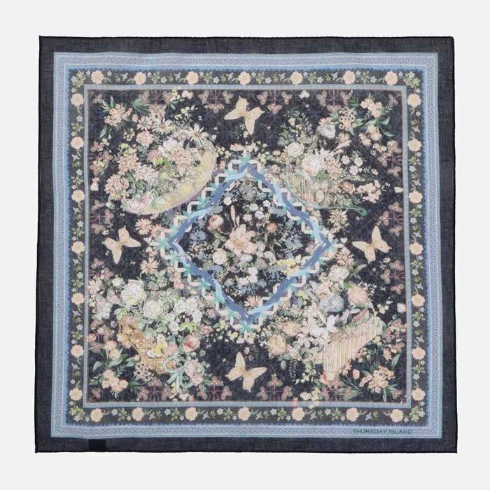 Flower Butterfly Border Bandana_T262MHC142W