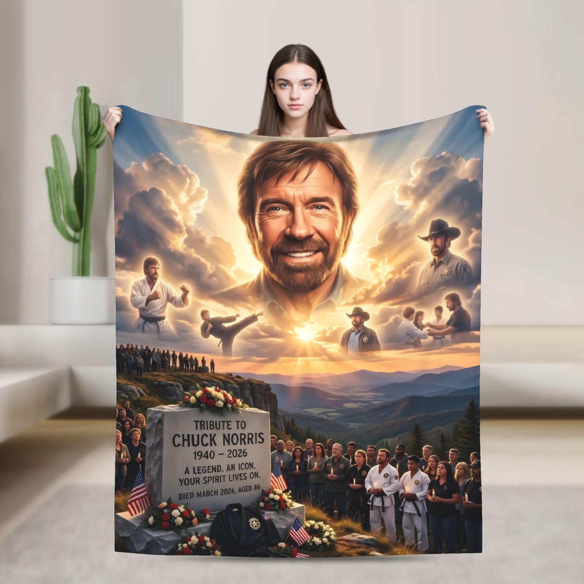 Chuck Norris Warm Blanket Camping Plush Throw Blanket Pattern Couch Chair Flannel Bedspread Sofa Bed Cover 130x150cm