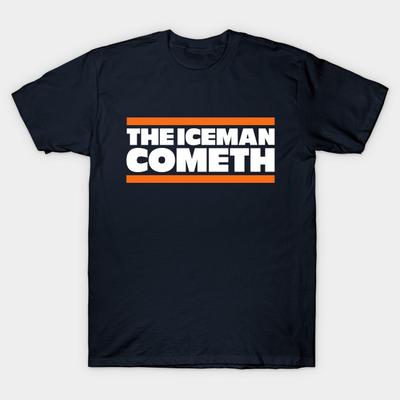 Men Black Print T-shirt The Iceman Cometh - Caleb Williams No-Cut Transfer Paper Print Cotton Tshirt