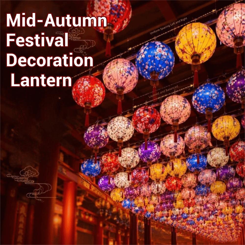 12/14/16/18inch Mid-Autumn Festival Decoration Various Shapes Hand-Painted Floral Lantern New Year