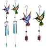 Metal Hummingbird Wind Chime Creative Hanging Decoration Blessing Bell Pendant  Gift