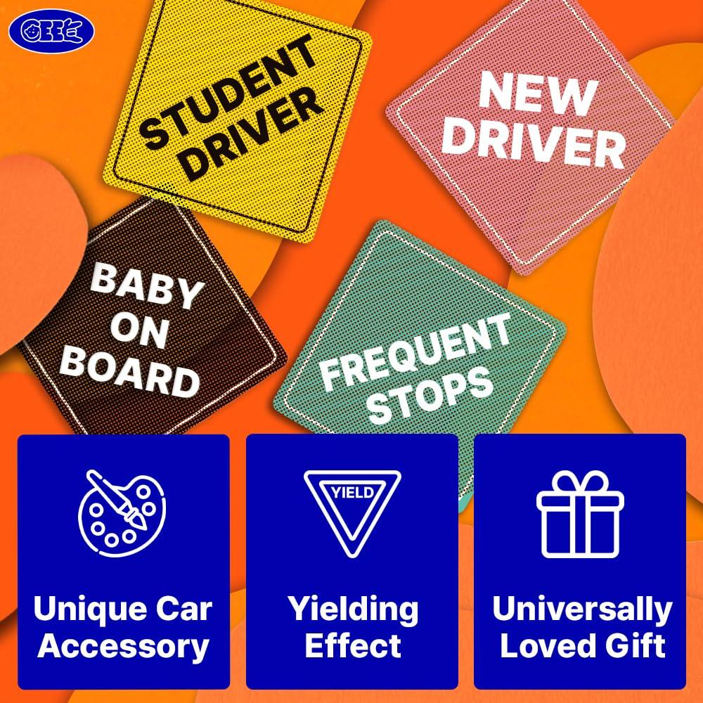 GEEKBEAR Dog Boarding Sign - Sticker or Magnet, Color Variations, Weather Resistant - Diamond