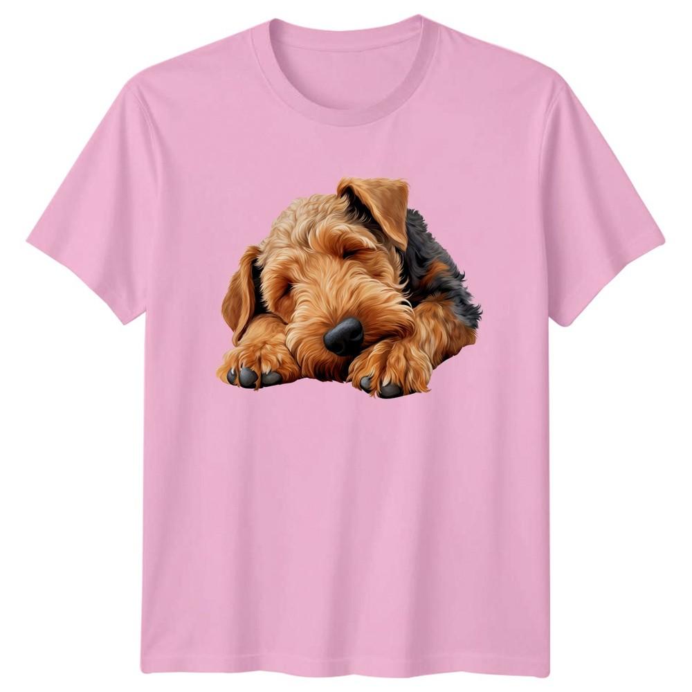 Sleeping Airedale Terrier Dog Animals Unisexs TShirt Unisexs Tee Graphic Unisex Top