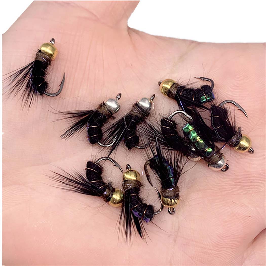 10/15/20/25 шт. разноцветные приманки для ловли форели нимфы нахлыстом — фото 9