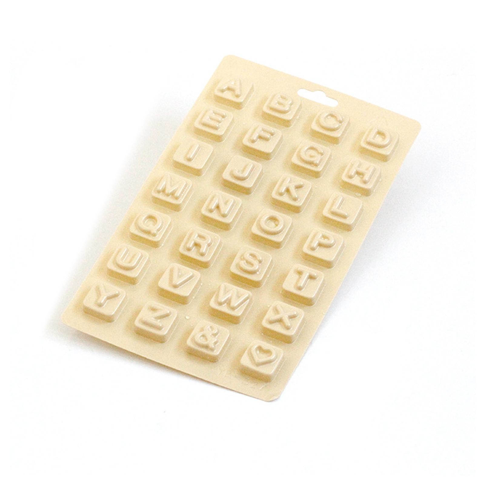 

Chocolate mold letter square food handmade silicone mold baking tray for making rice cake pudding jelly pastry baking tools