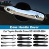 Door Handle Cover For Toyota Corolla Cross XG10    2024 Decoration Sticker 4Pcs Trim Styling Exterior Accessories