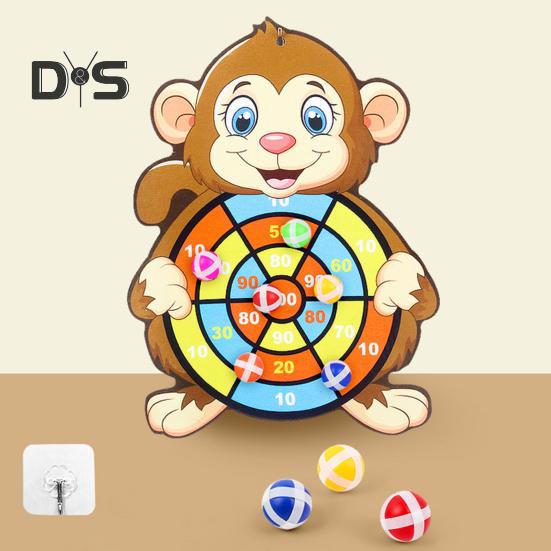 Țintă cu Animale pentru Copii Minge Lipicioasă Sigură Distracție în Interior/Exterior Joc de Coordonare Concentrare Jucărie Cadou pentru Petrecere în Familie