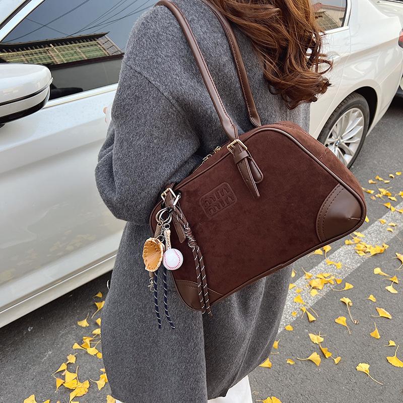 New underarm Boston bag women's new autumn and winter relaxation niche retro simple work commuter women's bag