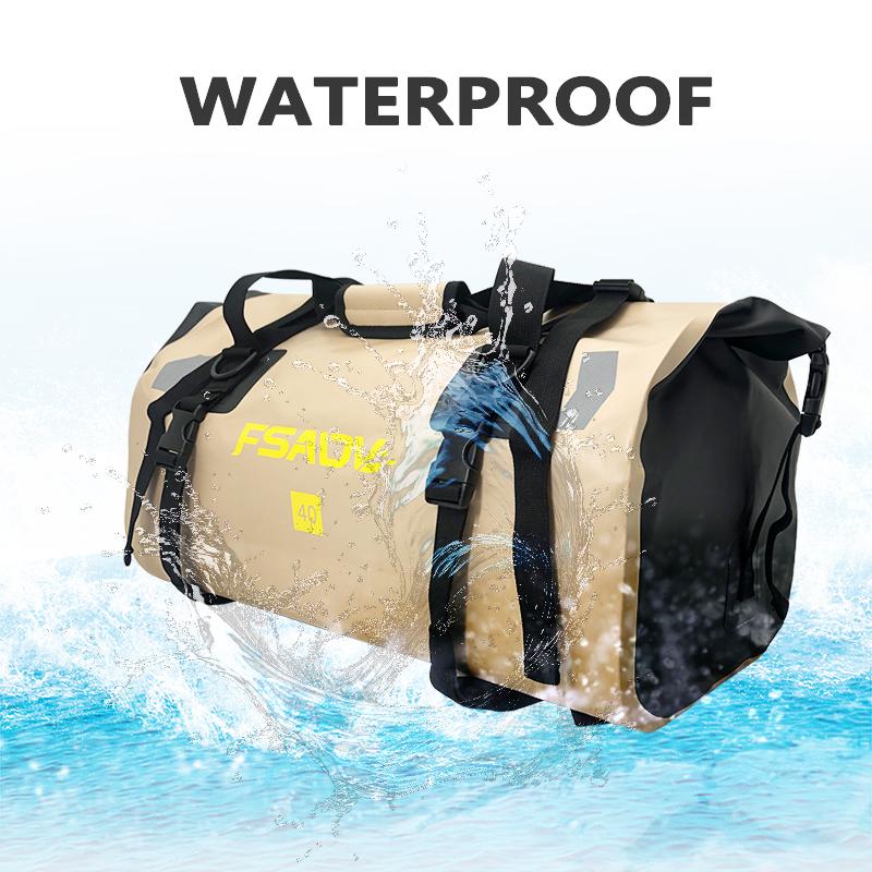 Motorcycle Waterproof Tail Bag Travel Outdoor Dry Luggage Roll Pack Bag 40l/66l Motorbike Luggage Backpack Motorcycle Seat Bag