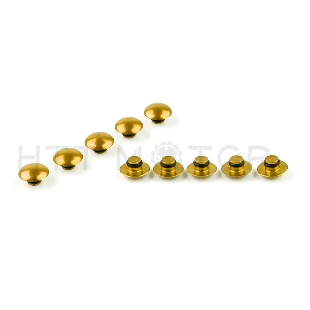 Pièces de Moto BLEU/ROUGE/CHROME 10 PCS Boulon à Vis Hexagonale Universel Capuchon de Tête d'Écrou Pour M8 8MM