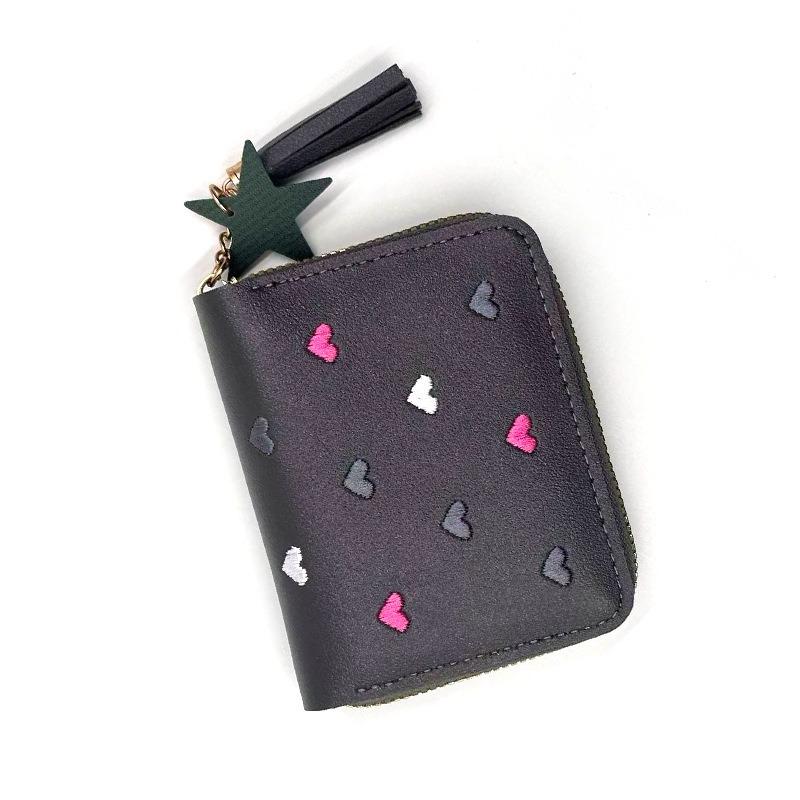 New Multi-functional Wallet Women Ladies Mini Tassel Wallets Cute Short Zipper Lovely Pu Leather Coin Purse Female Hand Wallet