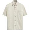 Loose Washable Pure Cotton Comfortable Short Sleeve Shirt Men Shirts Beige 1437330-806