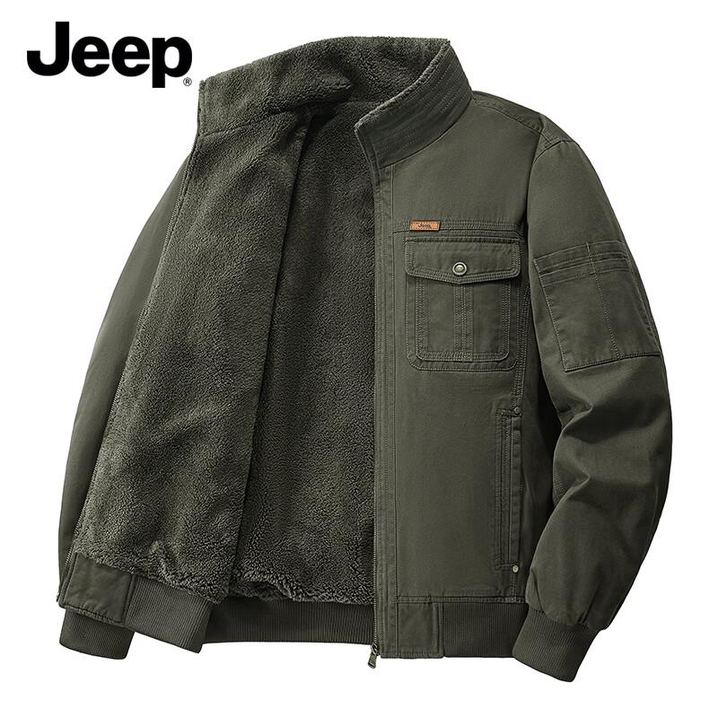 JEEP Men s American Style Fleece-Lined Cotton Jacket M