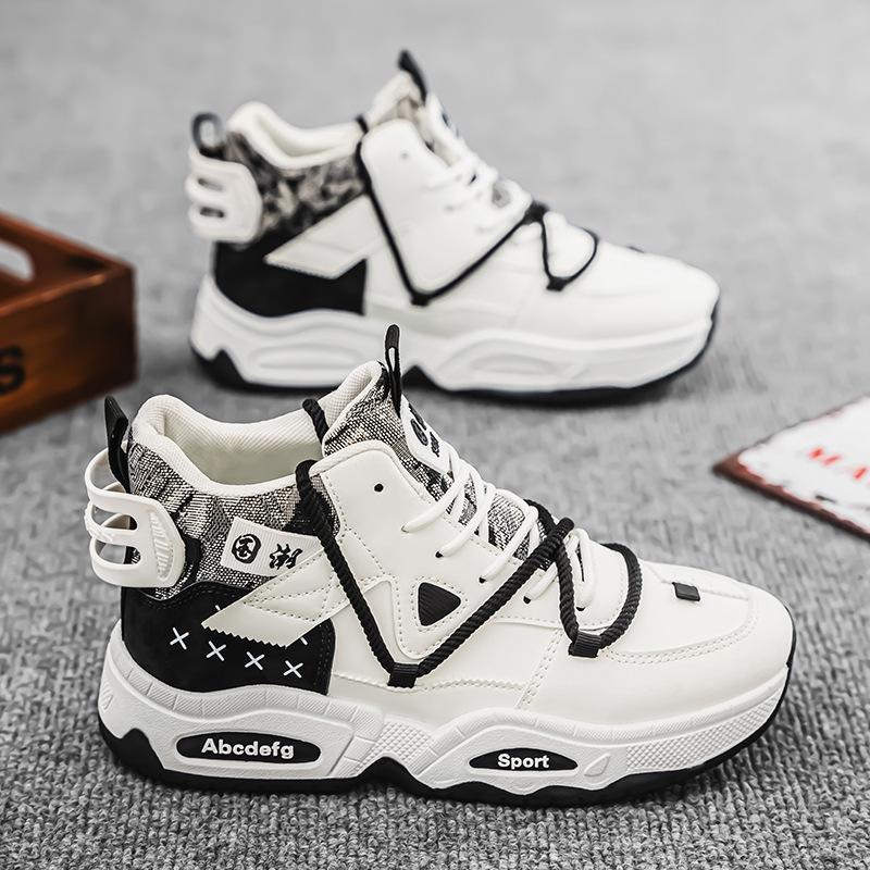 

Spring new sports and leisure high-top board shoes thick-soled heightening dad shoes 44