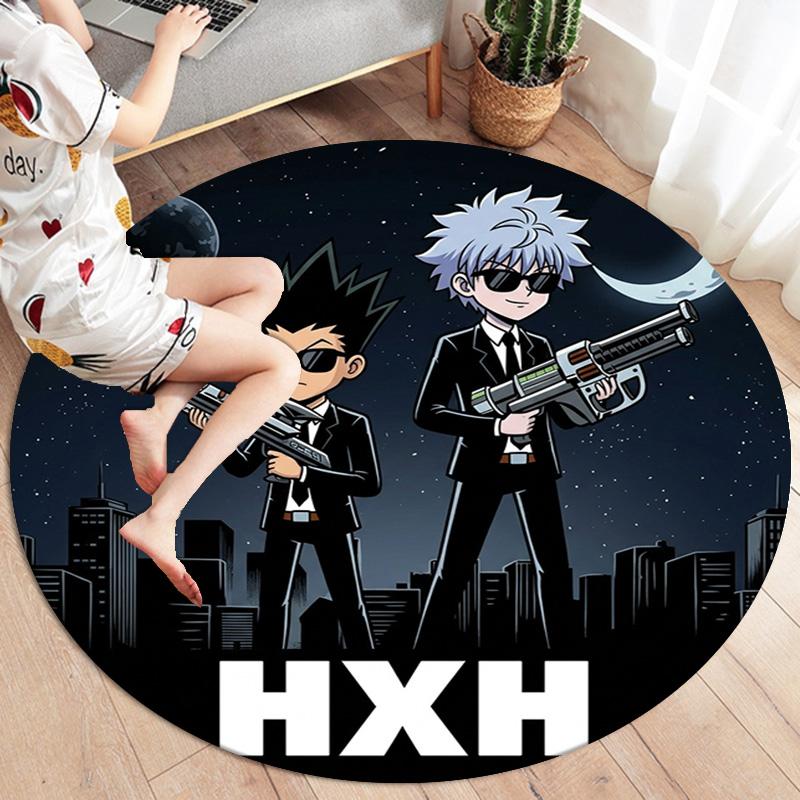 Hunter X Hunter Round Area Rug Carpet Rug For Living Room Bedroom Sofa Playroom Decor Nonslip Floor Mat