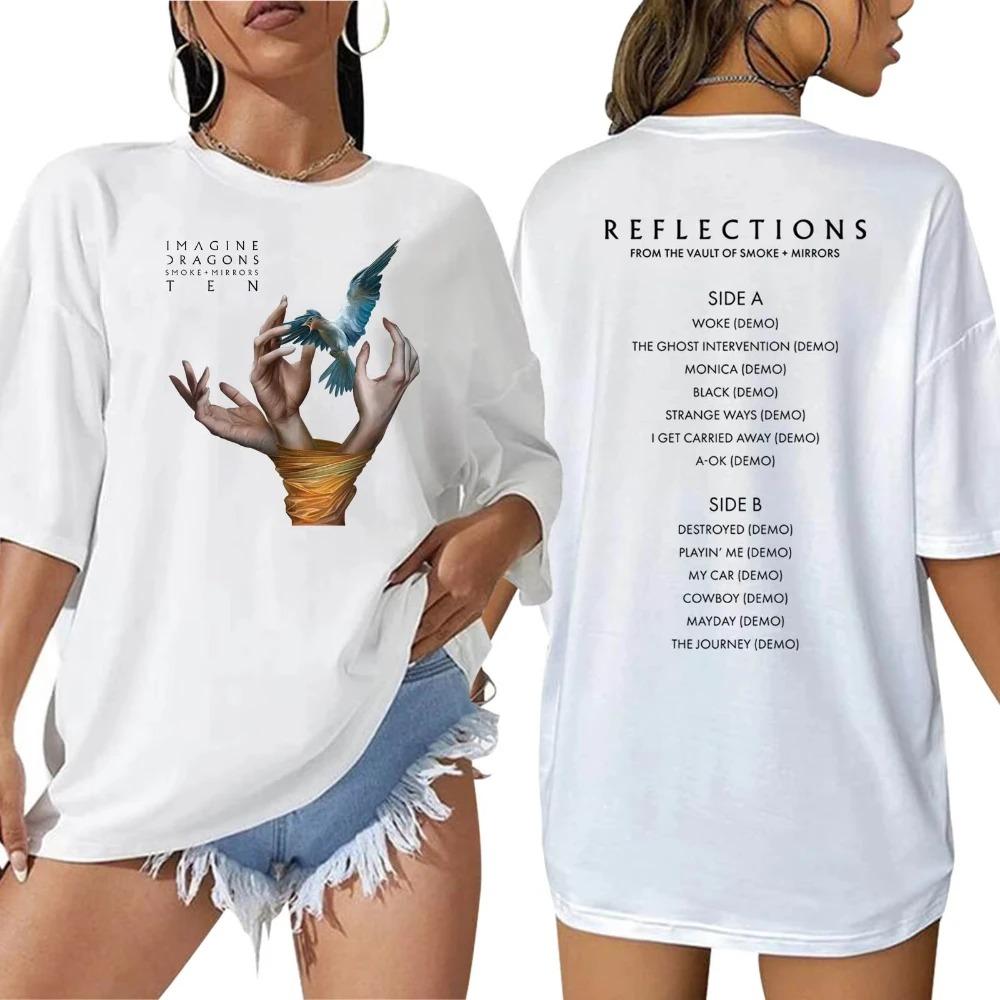 Imagine Dragons Loom Tour 2026 Women's Men Summer T-shirt Oversized Shirt Girls Fashion Y2K Female Cotton T Shirt Streetwear