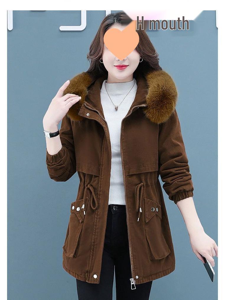 Women's Winter Velvet-Thickened Cotton Coat: 2026 Fashion, Cold-Resistant, Warm Mother's Jacket