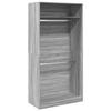 VidaXL Garde-robe sonoma gris 100x50x200 cm bois d'ingénierie, armoire de rangement, organisateur de garde-robe, armoire, 3307806