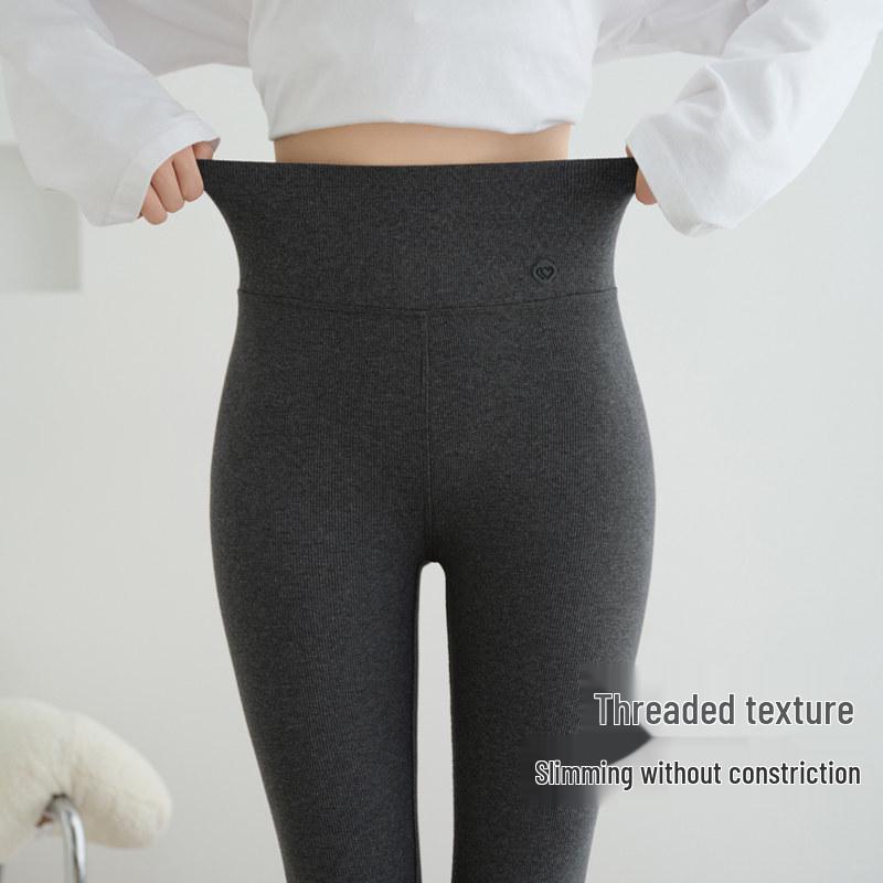 Women's High-Waist Wool Leggings: Warm, Seamless, Thickened, Plus Velvet, Slimming Cotton Pants for Autumn and Winter.