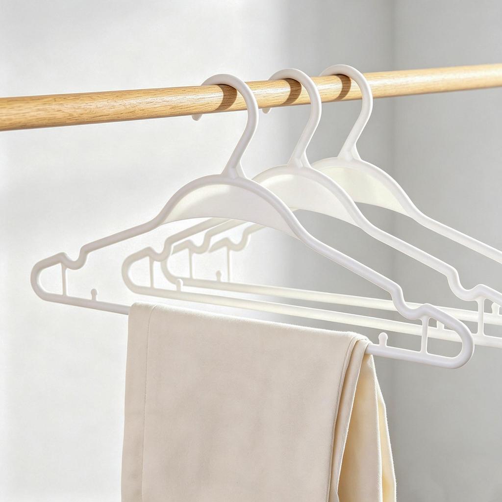 Non-Slip Black Plastic Clothes Hanger for Home Use - Durable and Thickened