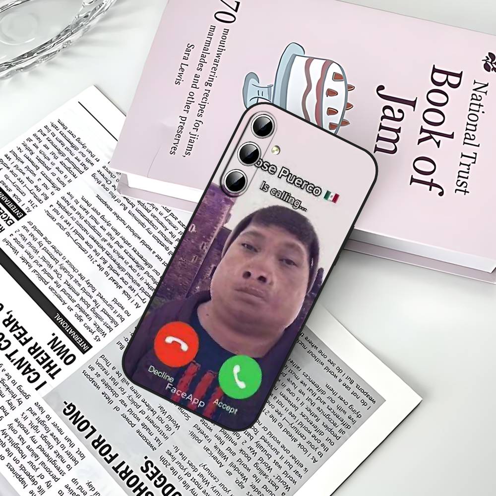 John Pork Is Calling Answer Call Phone Case For Samsung Galaxy S21 S22 S23 S24ULTRA S25ULTRA FE Ultra Plus5G A52S S26 Soft Cover