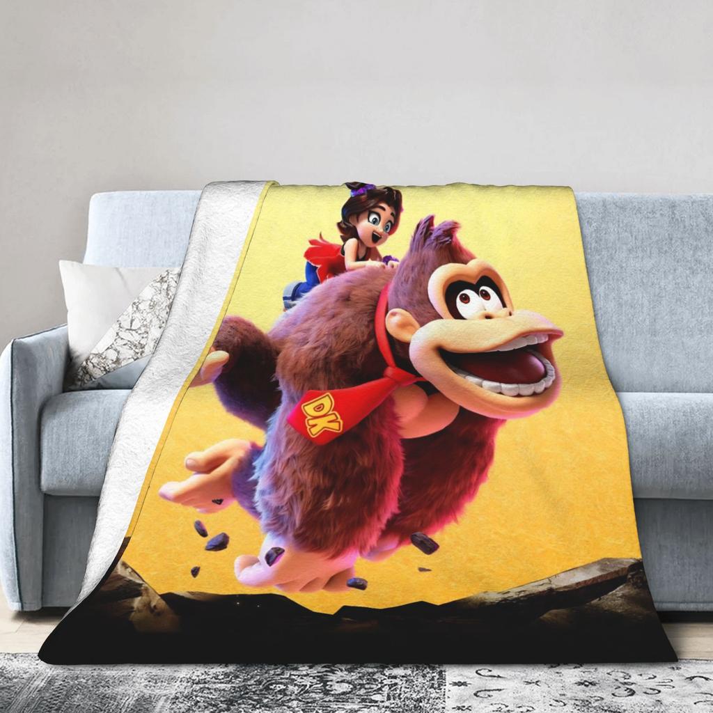 Donkey Kong Spiel Decken Flanell Super Warme Überwurfdecke für Bettdecke Sommer