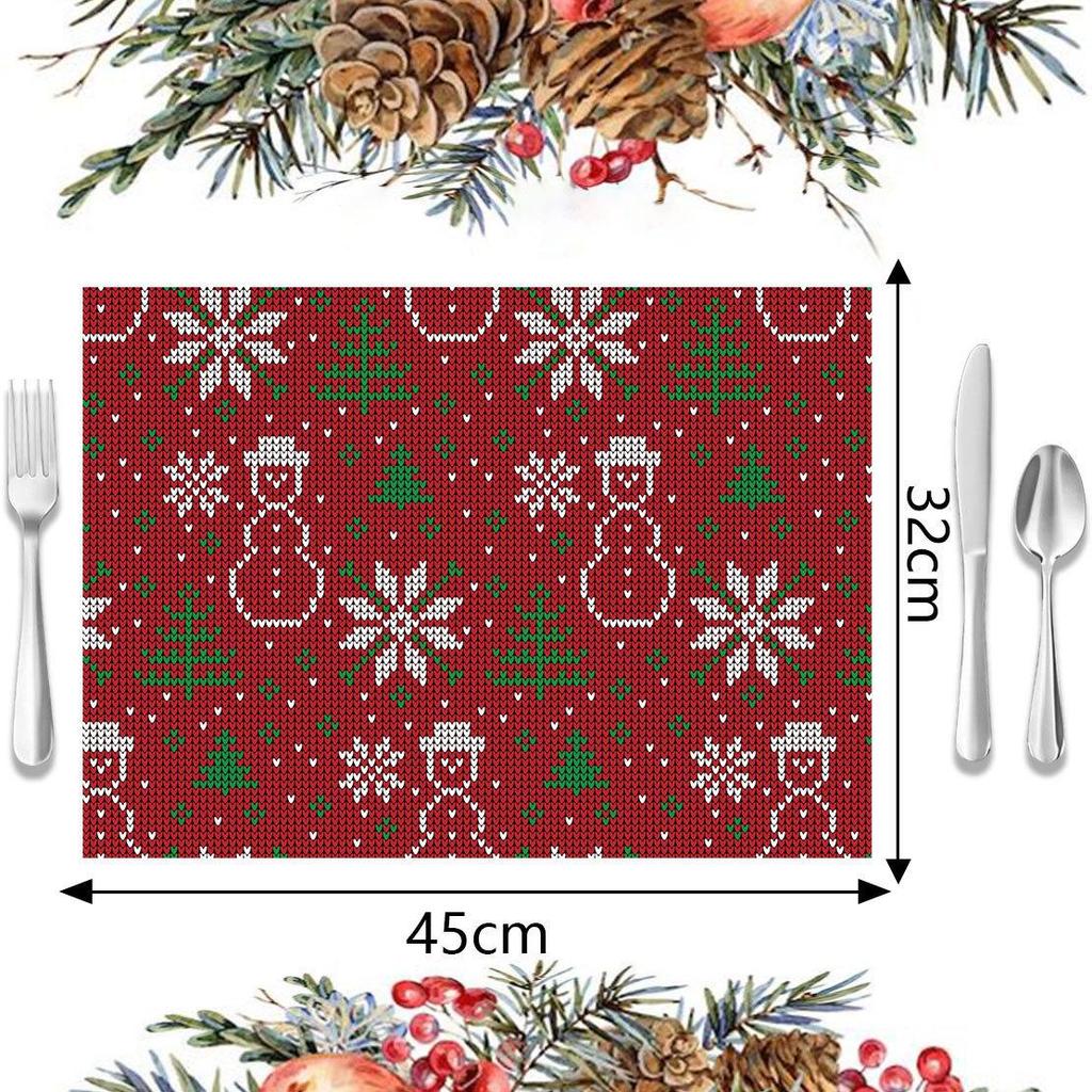 Neue dekorative Weihnachts-Schneeflocken-Tischsets – Festliches Winterdesign für europäische und amerikanische Partys