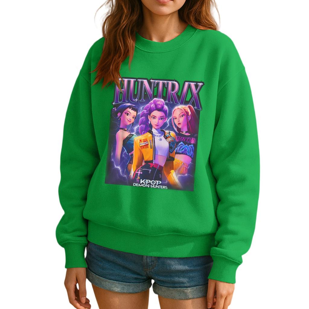 Genser med rund hals for kvinner Høst Grafiske gensere Ferie Langermet Nedsenket skulder Pullover