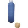 Bottle, 500 Ml Glass Sodocalcico Mate with Lid De Bamboo "Lume" Ocean Blue