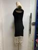 New Women's European & American One-Shoulder Strapless Bodycon Dress with Bandage & Pearl Details