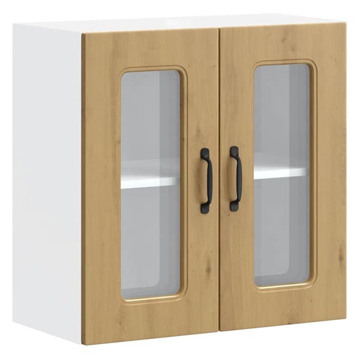 VidaXL Armoire murale de cuisine avec porte vitrée "Kalmar" Chêne artisanal Bois d'ingénierie 853676