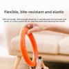 Dog Frisbee Pet Toy Pull Ring Bite Resistance Elastic Interactive Training Small and Medium Dogs Golden Retriever Big Dog Tug of War Toy