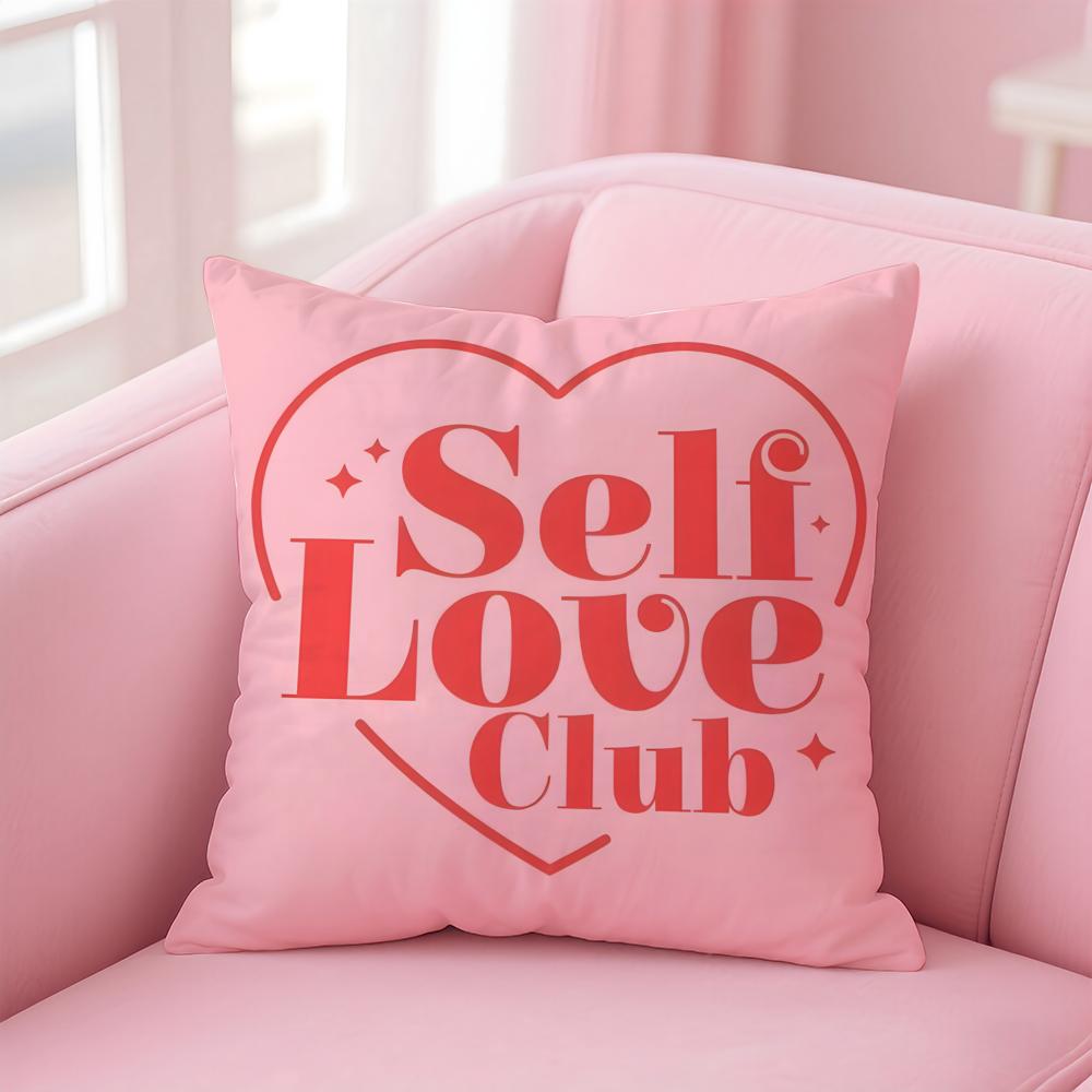 Love yourself love life Cushion Cover Pillow Case Soft Friendly Fabric Concealed Zipper