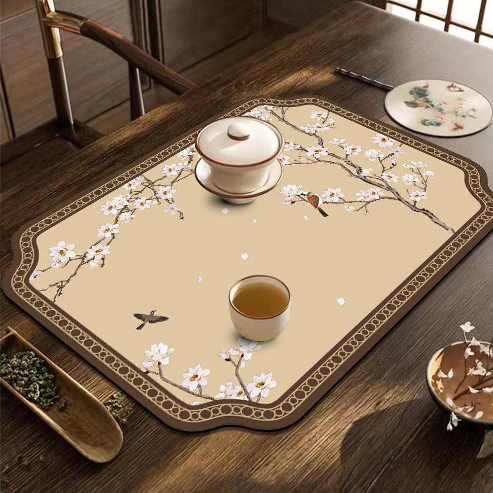 

Жаростойкий нескользящий быстросохнущий дренажный коврик Коврик для сушки посуды Коврик для сушки посуды из диатомовой грязи Подушечка для посуды Абсорбирующий коврик 30*40cm